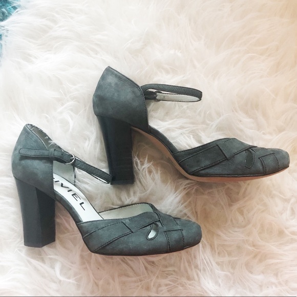 Biviel Nubuck Suede Heels - Picture 3 of 4